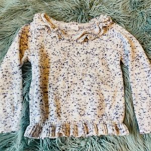Merle gray Gap sweater with ruffle detail